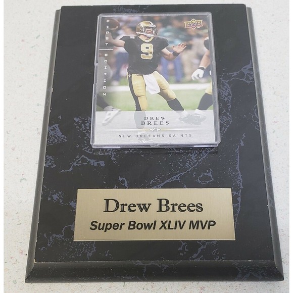 Drew Brees 2010 Super Bowl XLIV MVP 1st Edition Upper Deck Trading Card - Picture 1 of 3